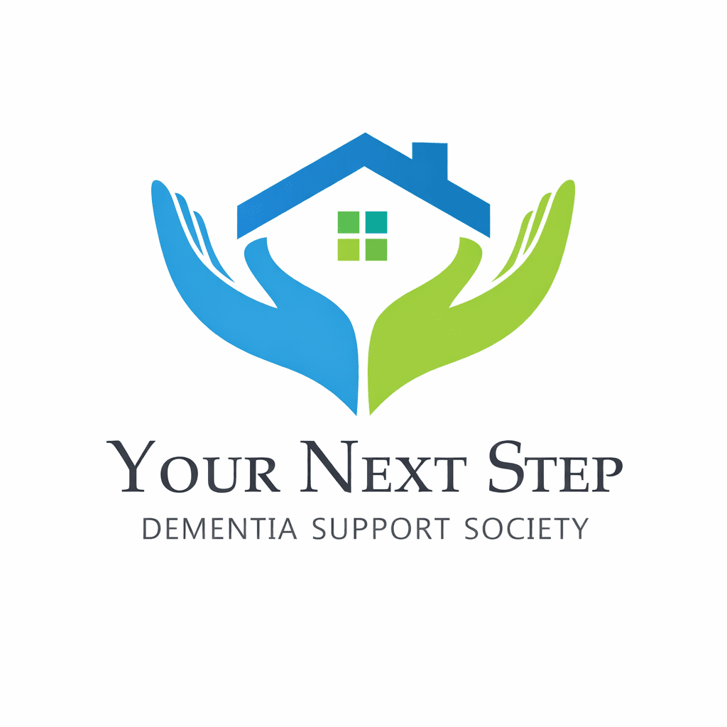 Dementia support logo with house and hands